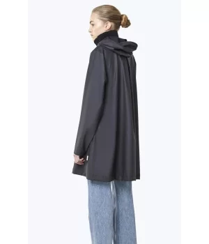 RAINS ”A-line Jacket" BLACK & TAUBE, the nwe RAINS A-jacket with hidden buttons