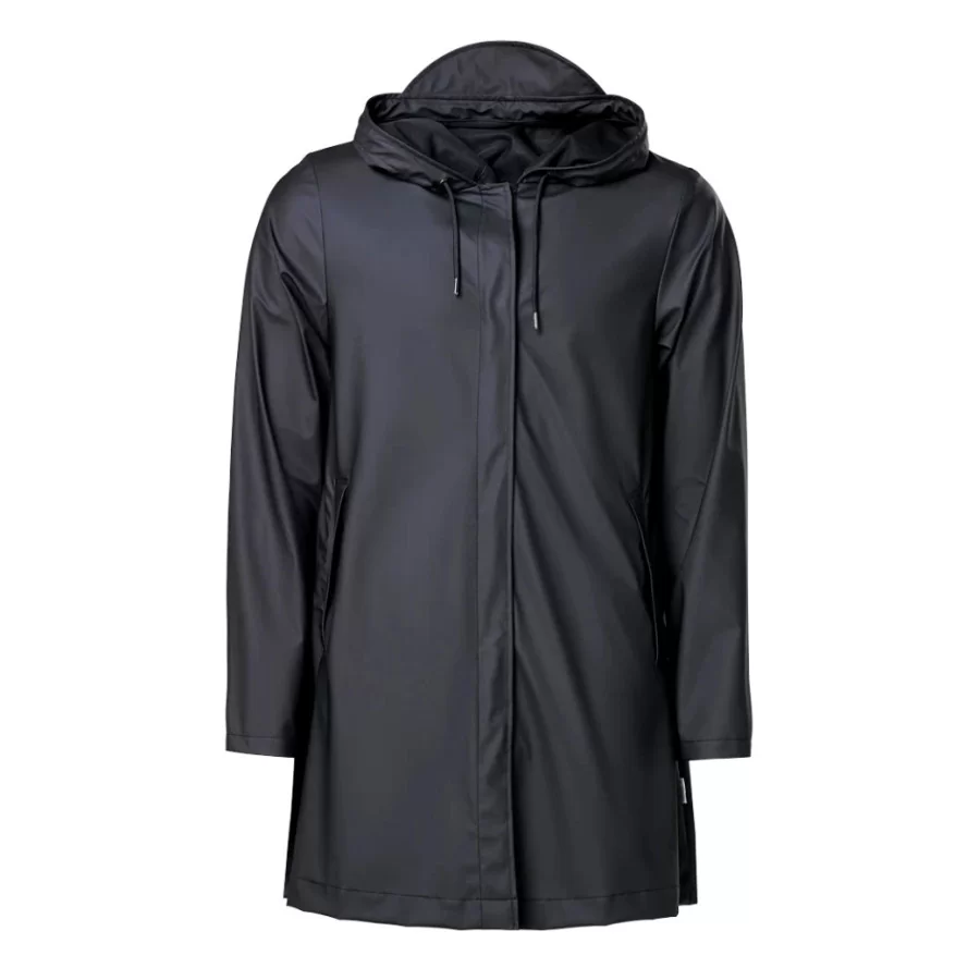 RAINS ”A-line Jacket" BLACK & TAUBE, the nwe RAINS A-jacket with hidden buttons