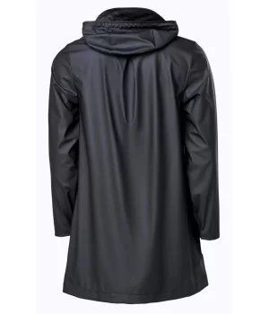 RAINS ”A-line Jacket" BLACK & TAUBE, the nwe RAINS A-jacket with hidden buttons