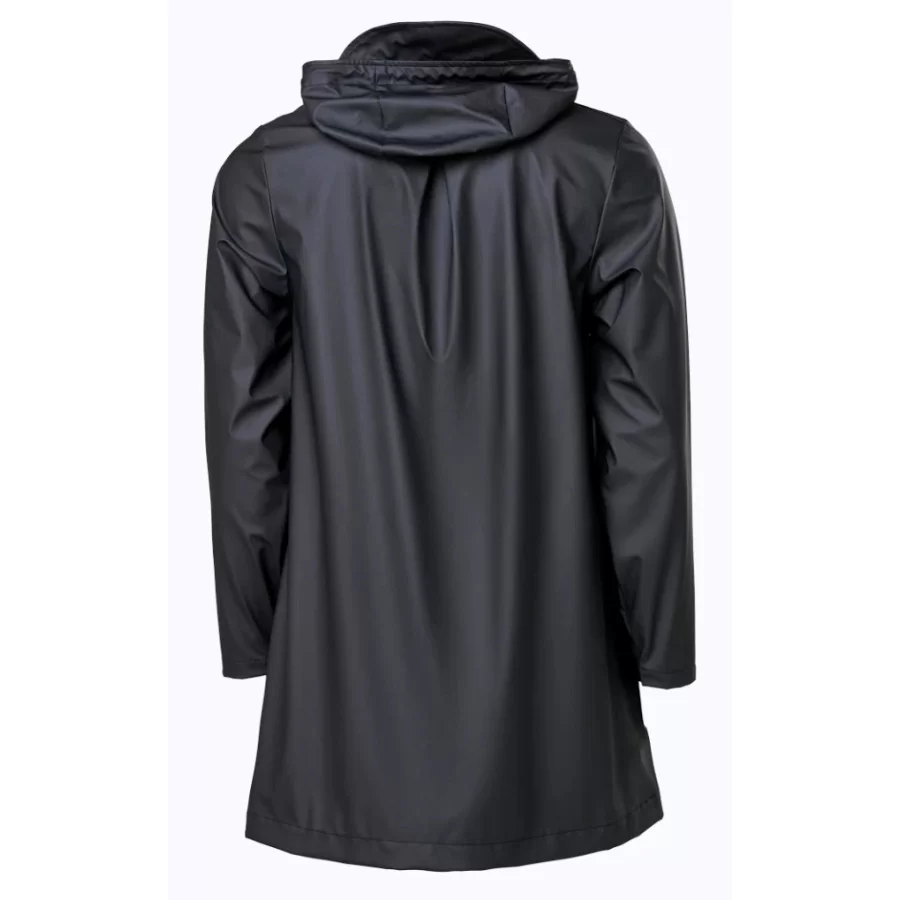 RAINS ”A-line Jacket" BLACK & TAUBE, the nwe RAINS A-jacket with hidden buttons