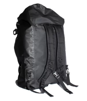 GRUNDÉNS "Shackelton" duffel bag i sort Trapaulin (105 liter), vandtæt taske