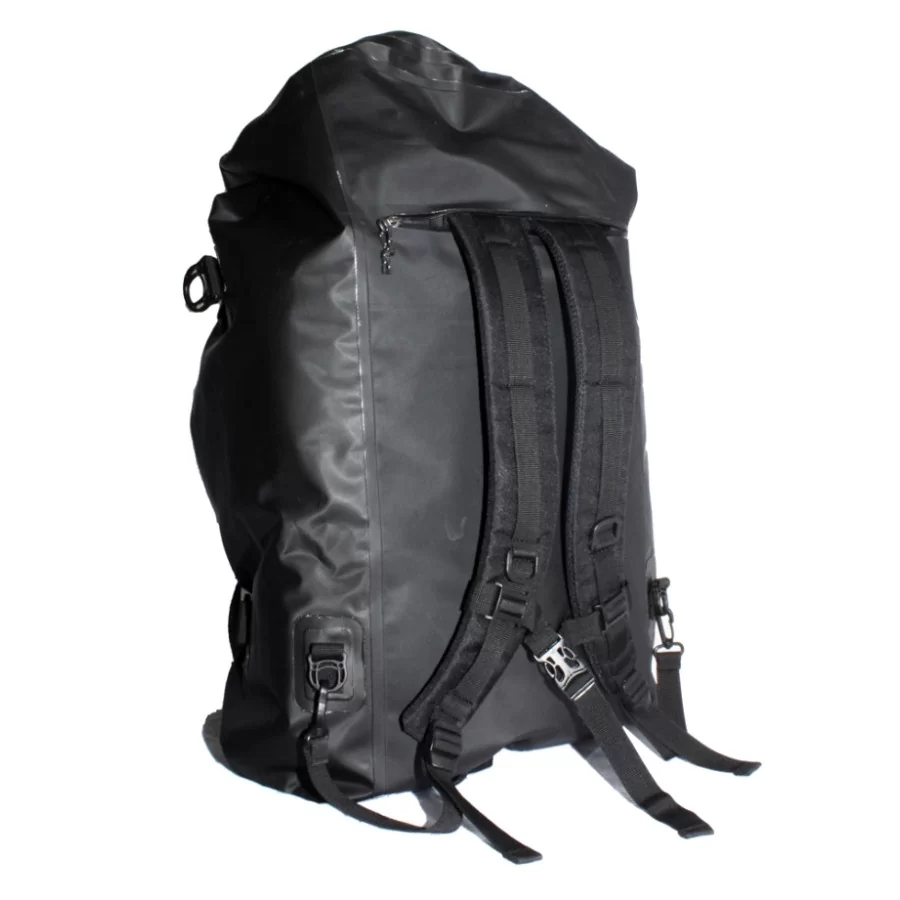 GRUNDÉNS "Shackelton" duffel bag i sort Trapaulin (105 liter), vandtæt taske