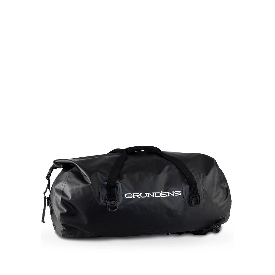 GRUNDÉNS "Shackelton" duffel bag i sort Trapaulin (105 liter), vandtæt taske