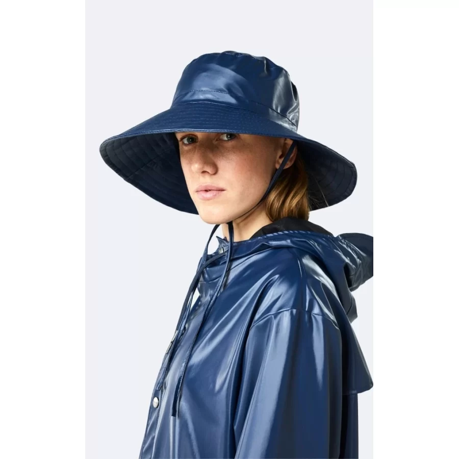 RAINS hat ”Boonie” regnhat med bred skygge, SHINY