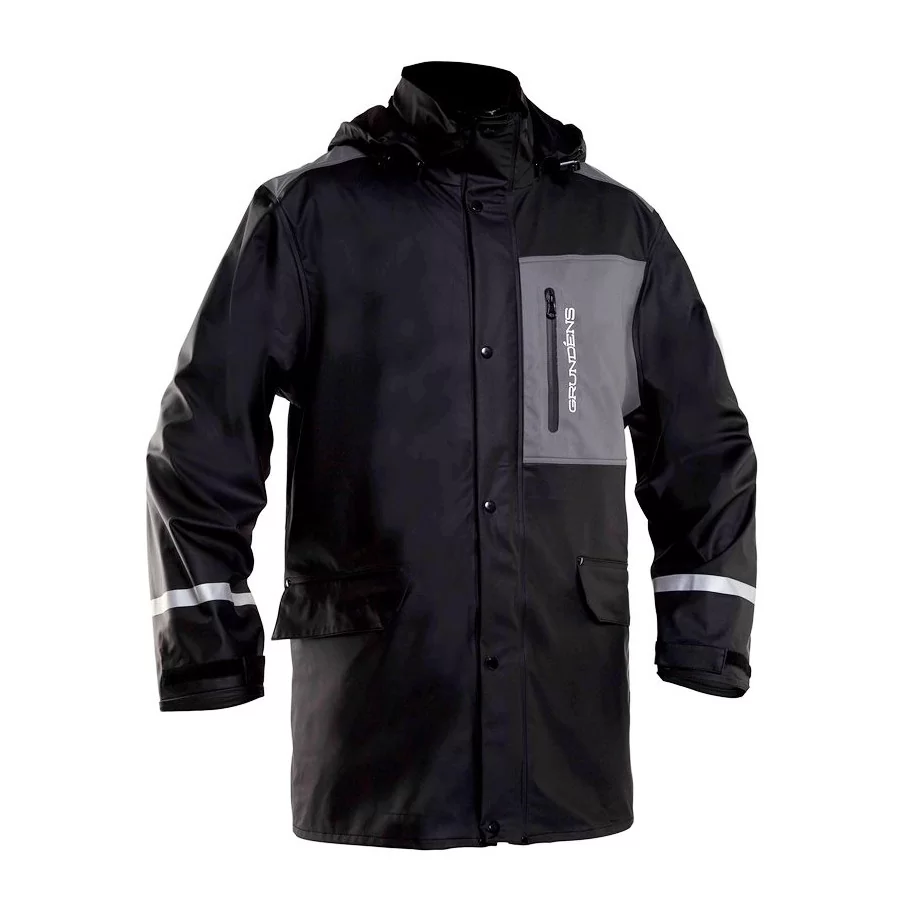 GRUNDENS "Sunnan BLACK" luxury rain set in PU Stretch
