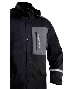 GRUNDENS "Sunnan BLACK" luxury rain set in PU Stretch